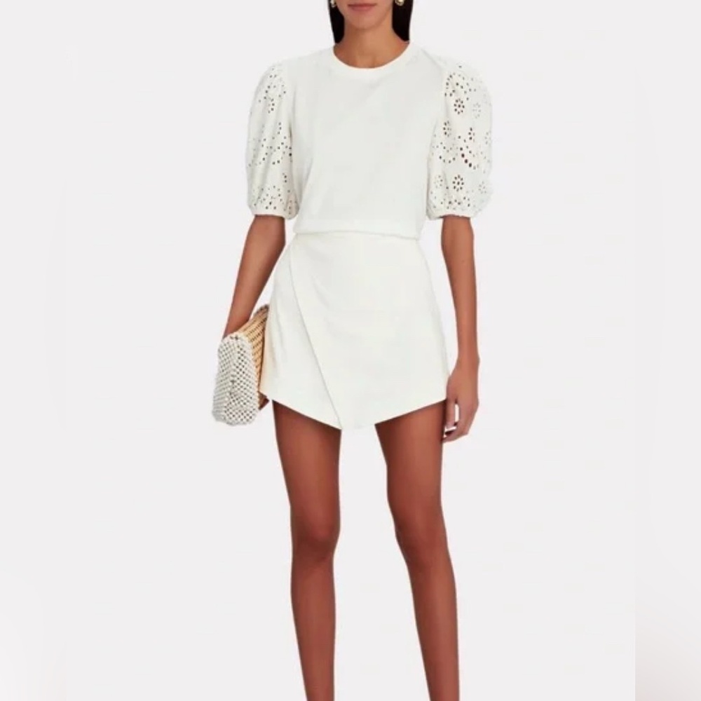 Women’s Intermix Sandra Eyelet Puff Sleeve top, size S, NWT